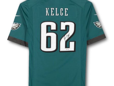 Jason Kelce Philadelphia Eagles Autographed Green Nike Game Jersey For Cheap