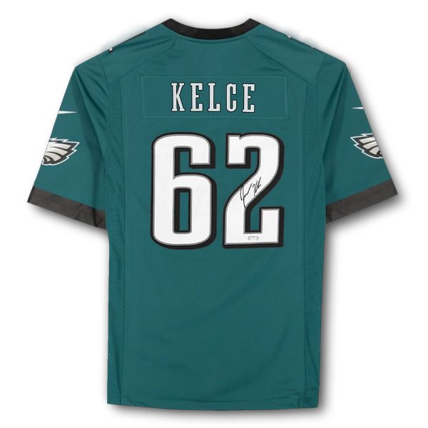 Jason Kelce Philadelphia Eagles Autographed Green Nike Game Jersey For Cheap