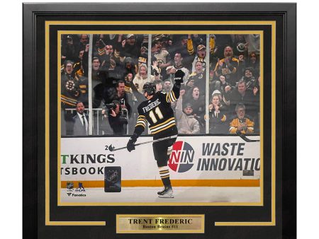 Trent Frederic Goal Celebration Boston Bruins 16  x 20  Framed Hockey Photo on Sale