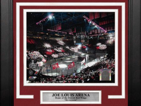 Detroit Red Wings Joe Louis Arena 2009 Stanley Cup Finals 8  x 10  Framed Hockey Stadium Photo Online Hot Sale