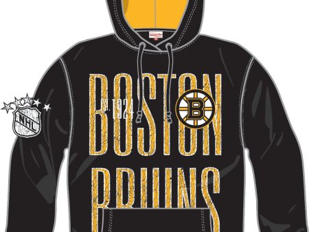 Boston Bruins Mitchell & Ness OG Fleece Hoodie Fashion