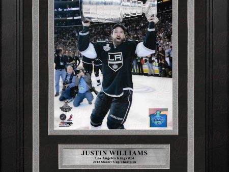 Justin Williams 2012 Stanley Cup Trophy Los Angeles Kings 8x10 Framed Photo with Engraved Autograph Hot on Sale