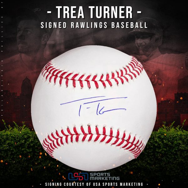 Trea Turner Philadelphia Phillies Autographed MLB Official Baseball | Pre-Sale Opportunity Cheap