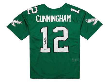 Randall Cunningham Philadelphia Eagles Autographed Mitchell & Ness Green Throwback Football Jersey Online now