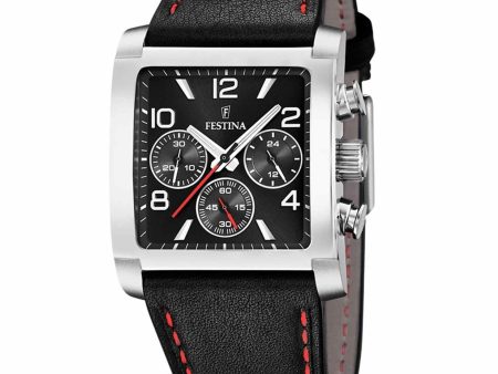 Festina F20653 3 Men s On The Square Chronograph Wristwatch Hot on Sale