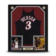 Allen Iverson Philadelphia 76ers Autographed Framed Black Swingman Basketball Jersey on Sale