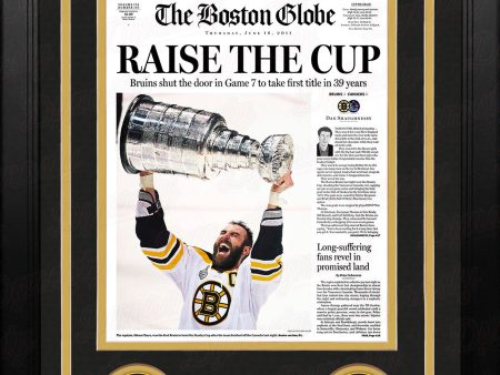 Boston Bruins 2011 Stanley Cup Champions Framed Boston Globe Photo Online