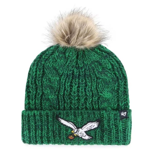 Philadelphia Eagles  47 Women s Meeko Historic Logo Cuffed Knit Hat - Kelly Green Discount