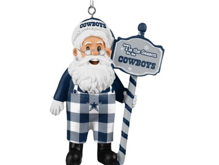 Dallas Cowboys Santa Overalls Ornament Supply