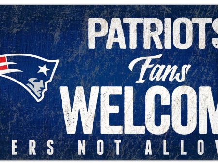 New England Patriots Fans Welcome Wood Sign Online Sale