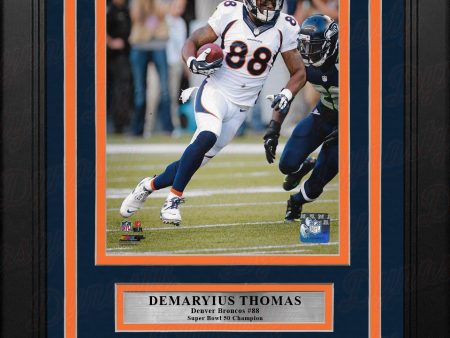 Demaryius Thomas in Action Denver Broncos 8  x 10  Framed Football Photo with Engraved Autograph Cheap