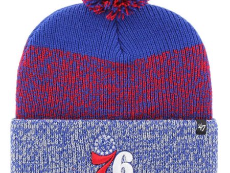 Philadelphia 76ers Royal Blue Static Cuffed Knit Hat on Sale