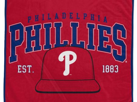 Philadelphia Phillies 50  x 60  Vintage Arch Block Blanket Discount