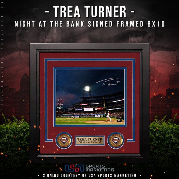 Trea Turner Philadelphia Phillies Autographed Framed Night at The Bank Photo | Pre-Sale Opportunity For Sale