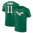 AJ Brown Philadelphia Eagles Player Icon Name & Number T-Shirt - Kelly Green Supply