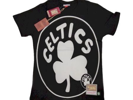 Boston Celtics Mitchell & Ness Black Big Face 3.0 T-Shirt Discount