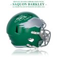 Saquon Barkley Autograph Philadelphia Eagles Kelly Green Full-Size Rep Helmet | Pre-Sale Opportunity Online now