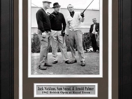 Jack Nicklaus, Sam Snead, & Arnold Palmer 8  x 10  Framed Golf Photo with Engraved Autographs Online Hot Sale