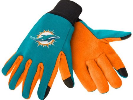 Miami Dolphins Teal Texting Gloves For Sale