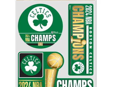 Boston Celtics 2024 NBA Champions 3-Piece Fan Multi Use Decal Set Cheap