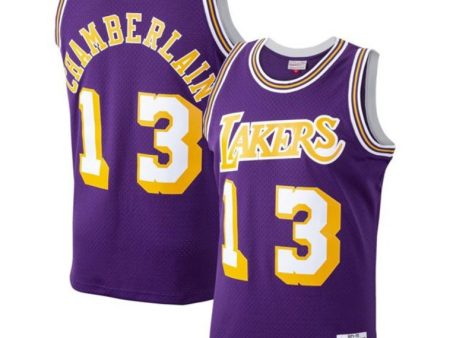 Wilt Chamberlain Los Angeles Lakers Mitchell & Ness Purple 1971-72 Hardwood Classics Swingman Jersey Discount