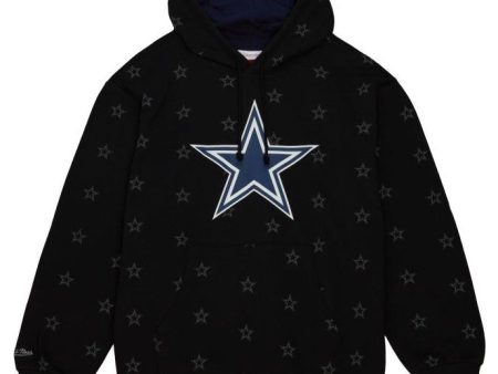 Dallas Cowboys Mitchell & Ness All Over Print Fleece Hoodie Discount