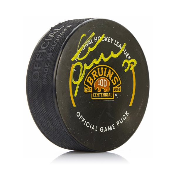 Zdeno Chara Boston Bruins Autographed 100th Anniversary Hockey Game Model Puck For Discount