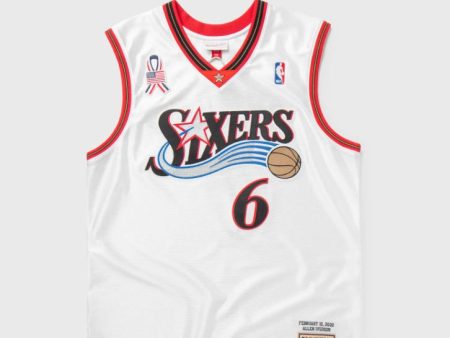 Allen Iverson Mitchell & Ness White Hardwood Classics 2002 NBA All-Star Game Jersey Discount