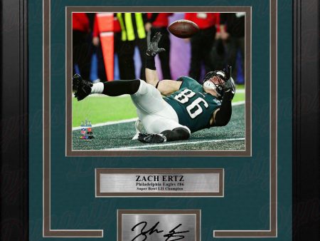 Zach Ertz Philadelphia Eagles Super Bowl LII Touchdown 8  x 10  Framed Football Photo with Engraved Autograph Cheap