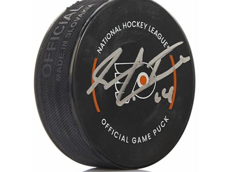 Sean Couturier Philadelphia Flyers Autographed Game Model Hockey Puck For Cheap