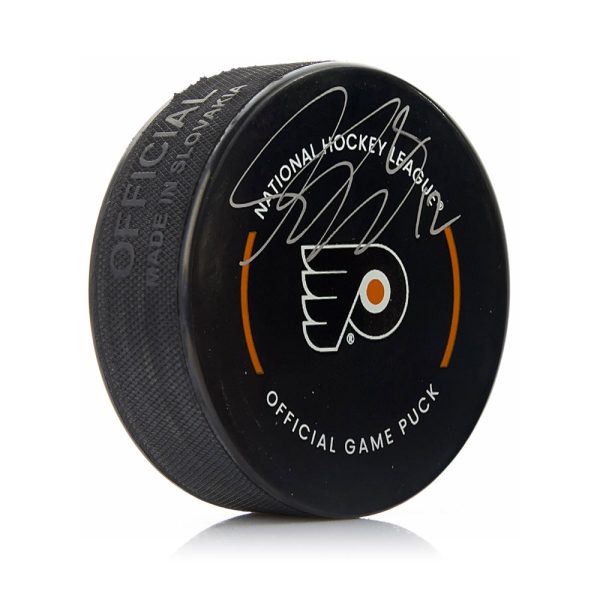 Simon Gagne Philadelphia Flyers Autographed Hockey Game Puck on Sale