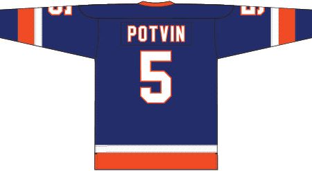 Denis Potvin New York Islanders Mitchell & Ness 1982 Captain Patch Blue Line Player Jersey Hot on Sale