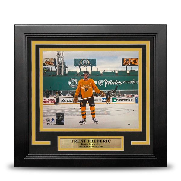 Trent Frederic Winter Classic Action Boston Bruins 8  x 10  Framed Hockey Photo Online