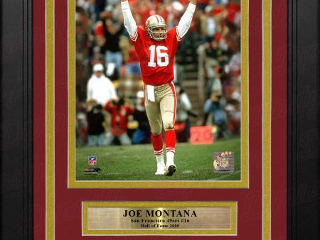 Joe Montana Celebration San Francisco 49ers 8  x 10  Framed and Matted Photo with Engraved Autograph Online now