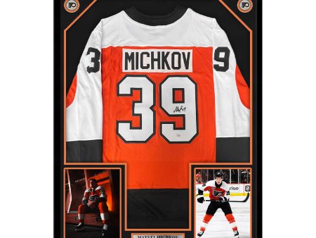 Matvei Michkov Philadelphia Flyers Autographed Framed Jersey Online now