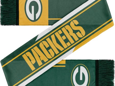 Green Bay Packers Colorwave Wordmark Scarf Online now