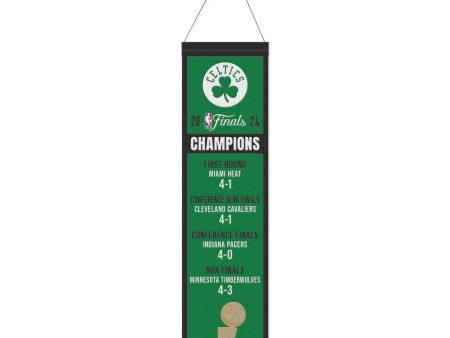 Boston Celtics 2024 NBA Champions 8  x 32  Wool Banner For Cheap