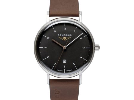 Bauhaus 2142-2 Anthracite Grey Dial With Date Wristwatch For Cheap