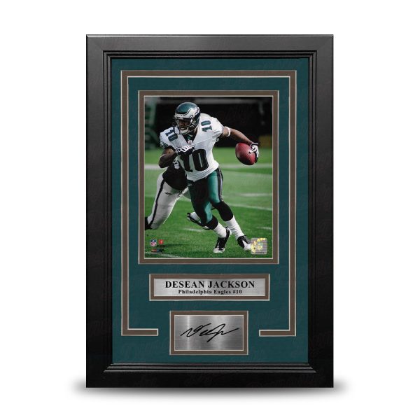 DeSean Jackson in Action Philadelphia Eagles 8  x 10  Framed Football Photo with Engraved Autograph Online now