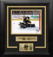 Jeremy Swayman in Action Boston Bruins 8  x 10  Framed Hockey Photo with Engraved Autograph For Sale