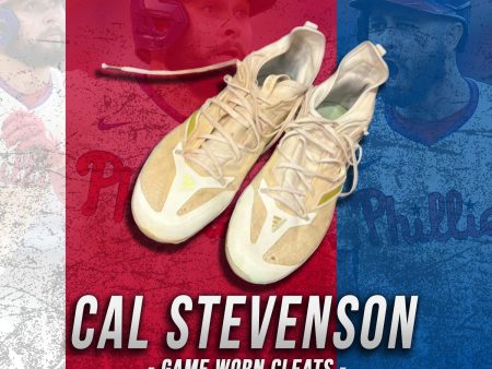 Cal Stevenson Philadelphia Phillies 2024 Game-Worn Cleats Sale