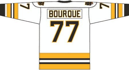 Ray Bourque Boston Bruins Mitchell & Ness White 1989 90 Captain Patch Blue Line Jersey Supply