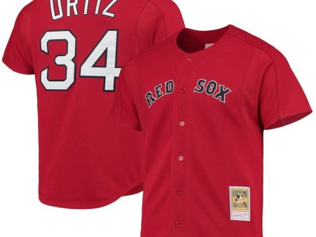 David Ortiz Boston Red Sox Mitchell & Ness Red 2004 Batting Practice Jersey Online