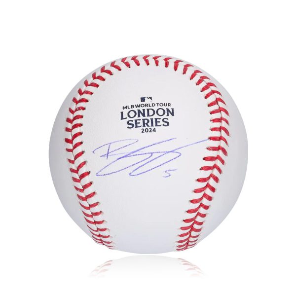 Bryson Stott Philadelphia Phillies Autographed 2024 London Series Logo Baseball For Cheap