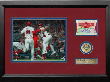 Michael Lorenzen No-Hitter Philadelphia Phillies 8x10 Framed Photo with Autographed Card # d to 10 Online Sale