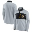 Boston Bruins Omni Polar Fleece Quarter-Snap Jacket - Gray Black For Discount