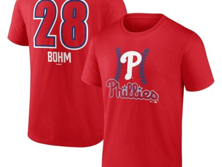 Alec Bohm Philadelphia Phillies Fastball Player Name & Number T-Shirt - Red Supply