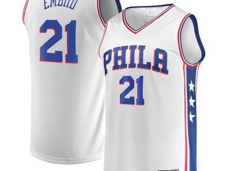 Joel Embiid Philadelphia 76ers White Youth Replica Jersey Online now