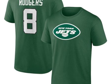 Aaron Rodgers New York Jets Icon Name & Number T-Shirt For Discount