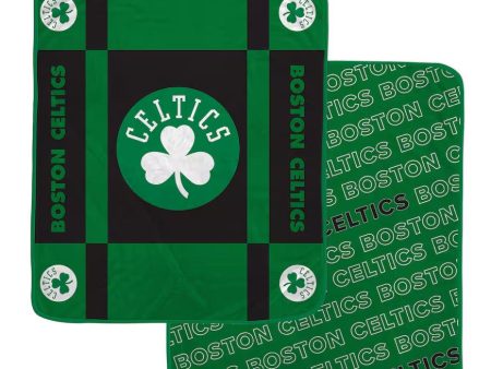 Boston Celtics Pegasus 60” x 70” Reverse Block Wordmark Double-Sided Blanket For Cheap